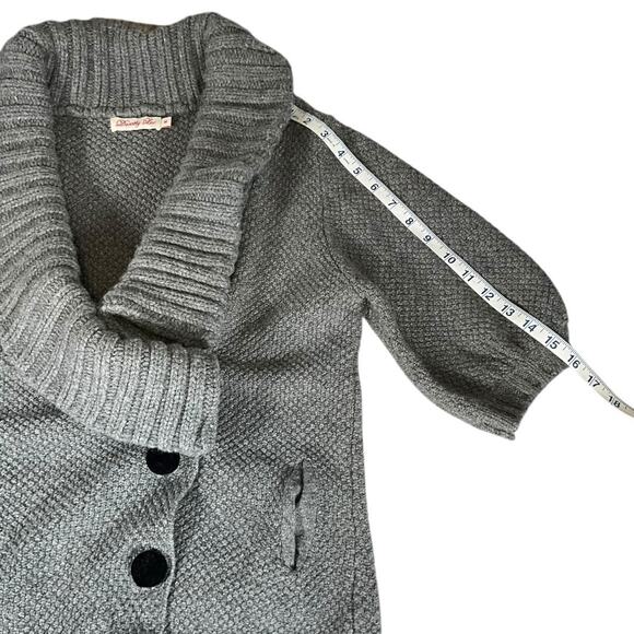 Vintage Dorothy Lee Gray Wool-Cashmere Bubble Sleeve Black Velvet Buttons Medium - Picture 13 of 13